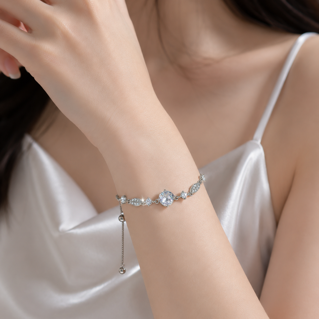 Brilliant Round Crystal Bracelet