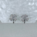 Pavé Crystal Clover Clip-On Earrings