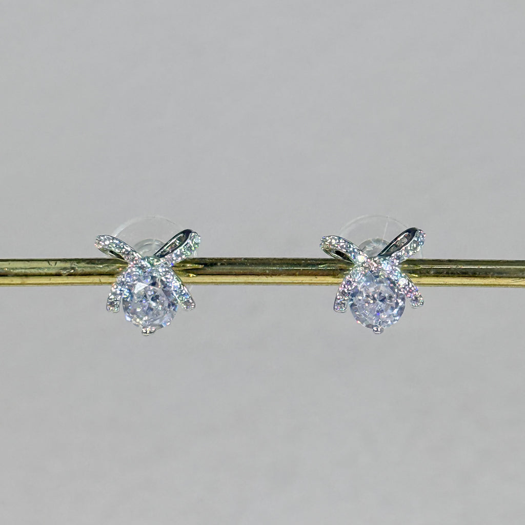 Bow Sparkle Stud Earrings