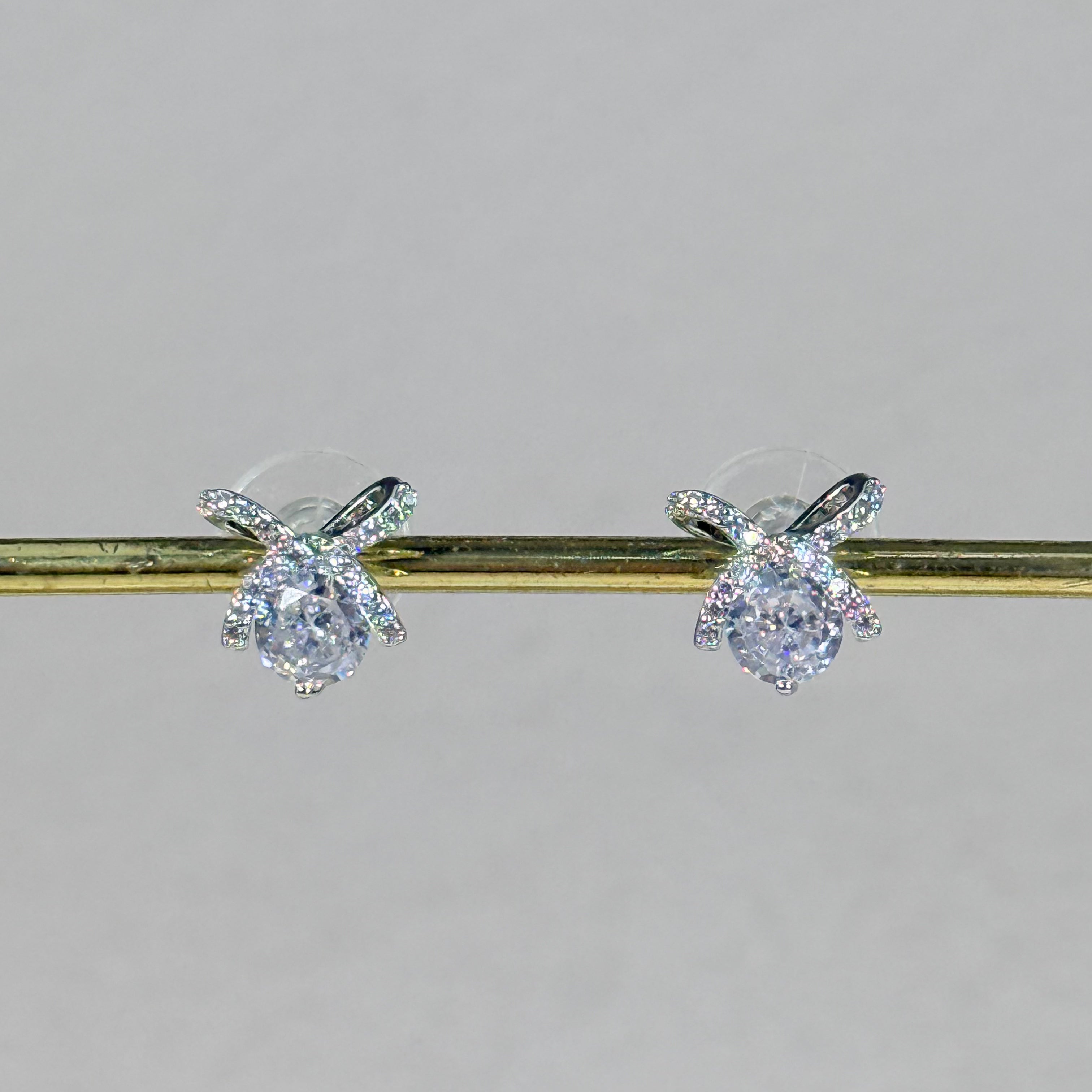 Bow Sparkle Stud Earrings