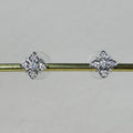 Sparkling Clover Stud Earrings