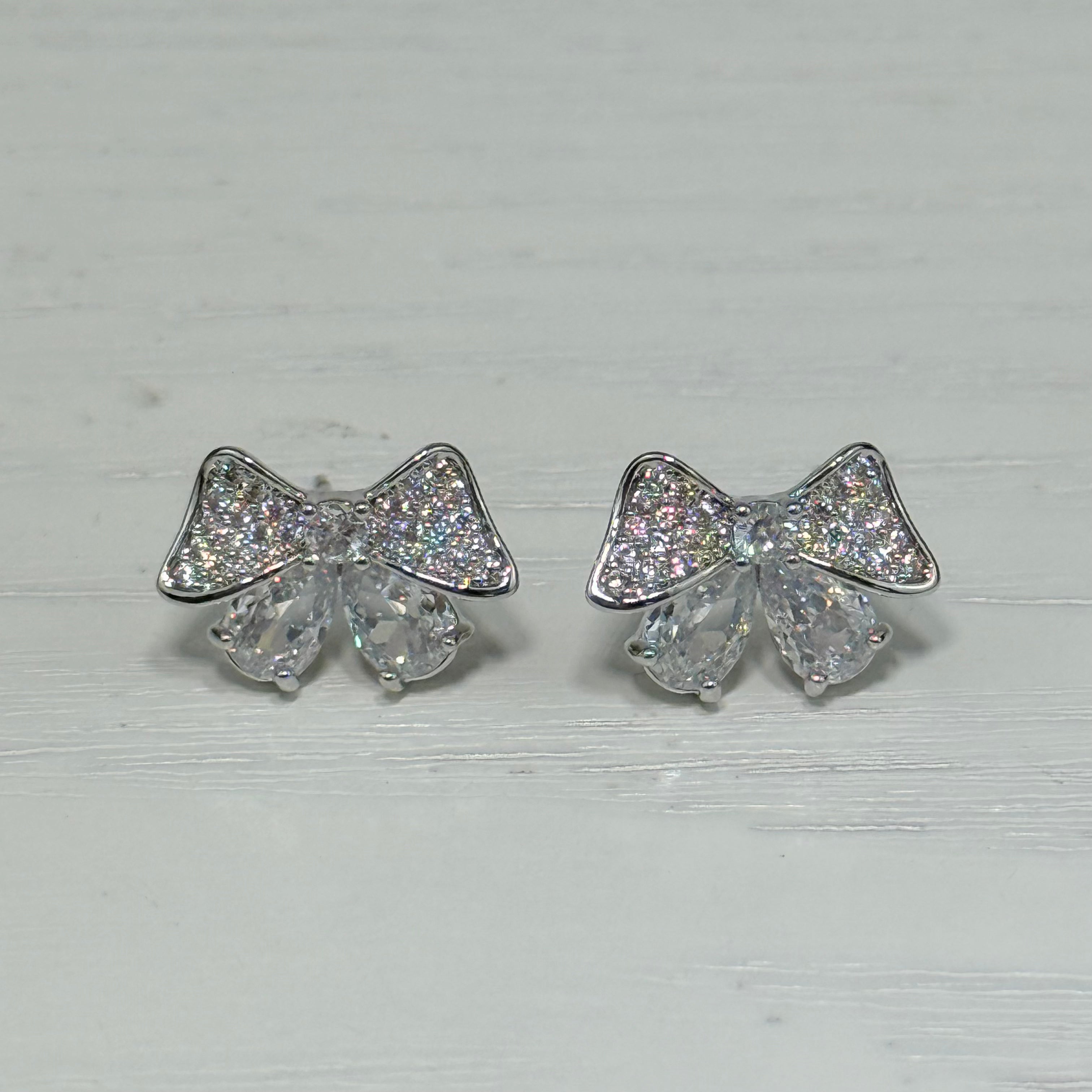 Sparkle Bow Stud Earrings