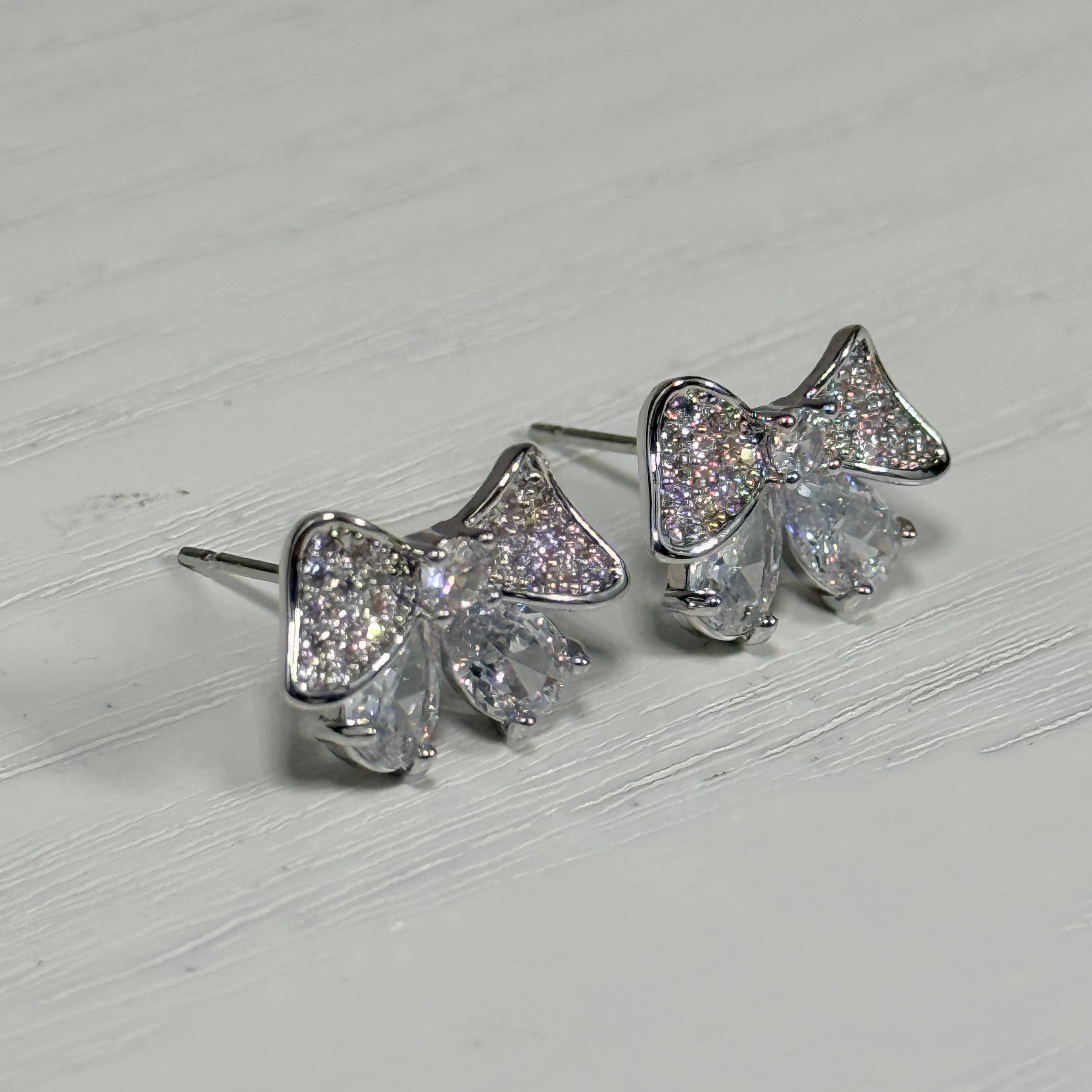Sparkle Bow Stud Earrings
