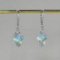 Celestial Opal Star Hoop Earrings