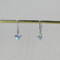 Princess Cut Crystal Hoop Earrings