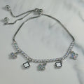 Sparkling Clover Charm Bracelet