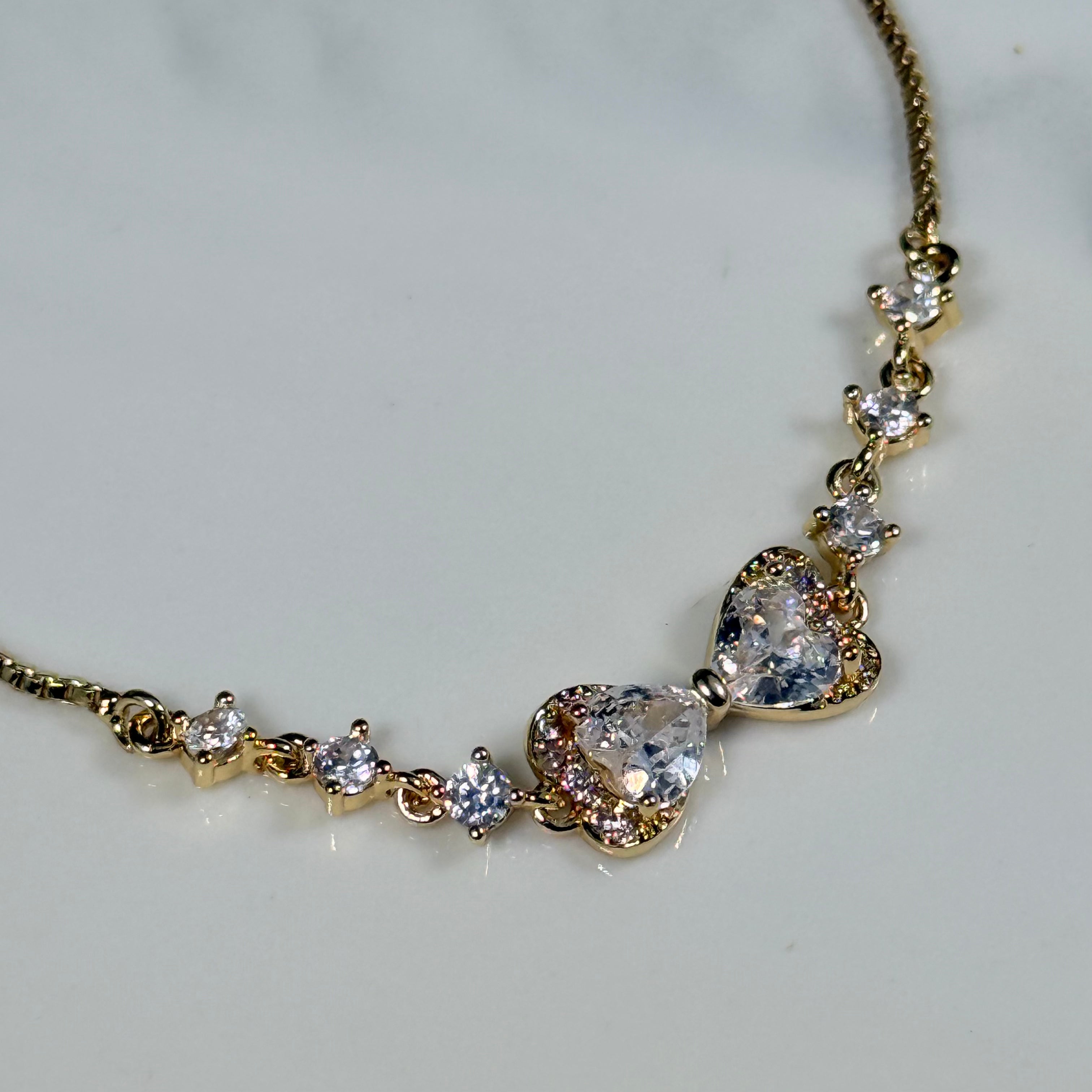 Twin Heart Bracelet (Gold)