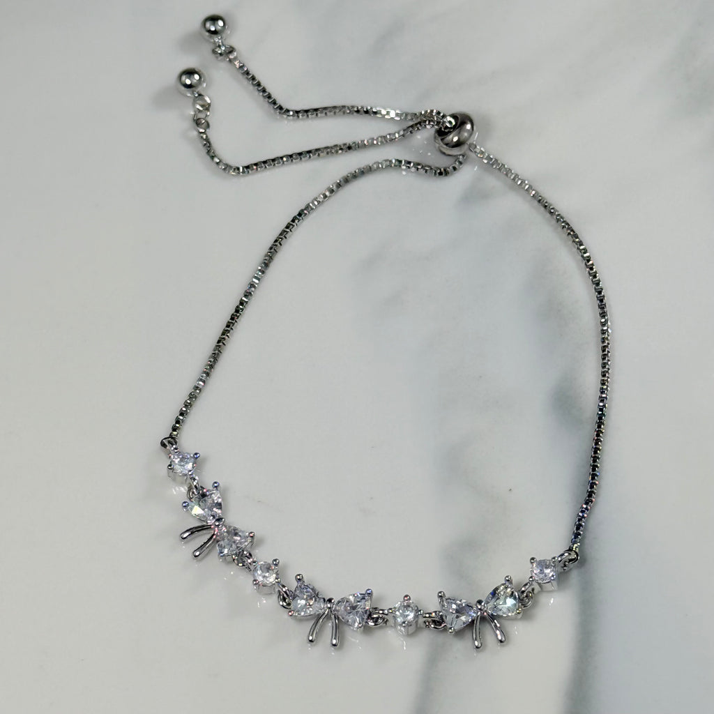 Sparkling Trio Bow Bracelet