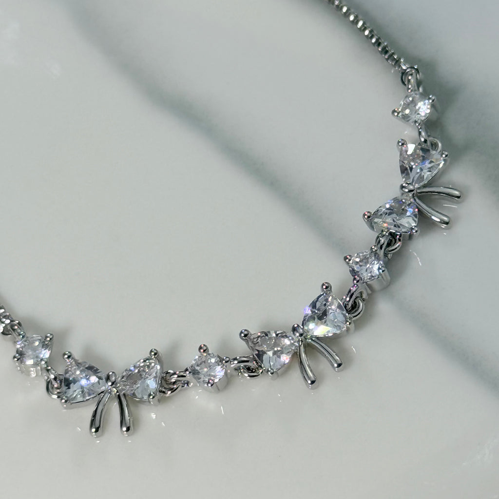 Sparkling Trio Bow Bracelet
