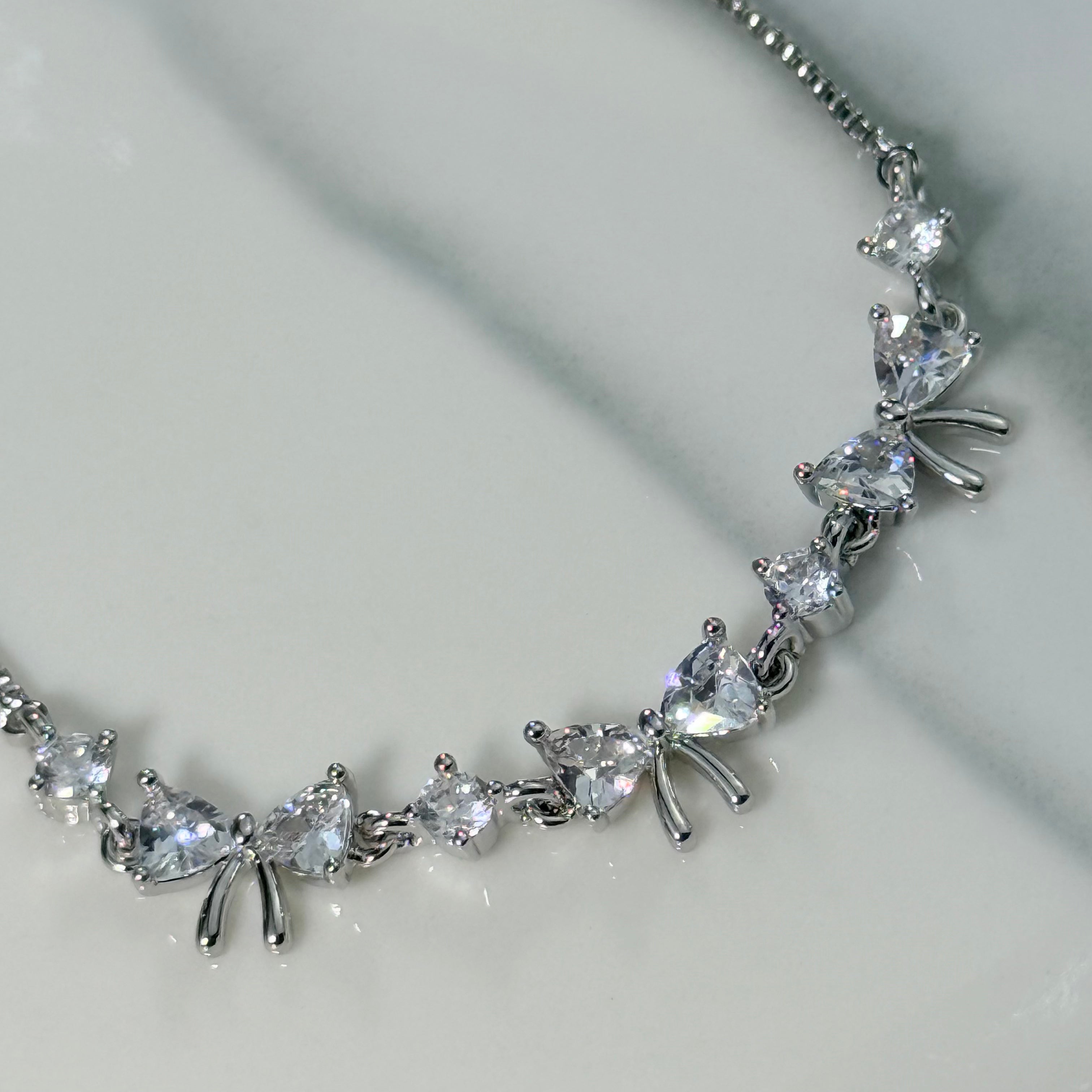 Sparkling Trio Bow Bracelet