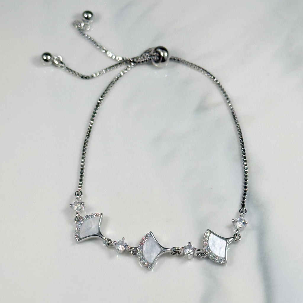 Trio Mother of Pearl Fan Bracelet