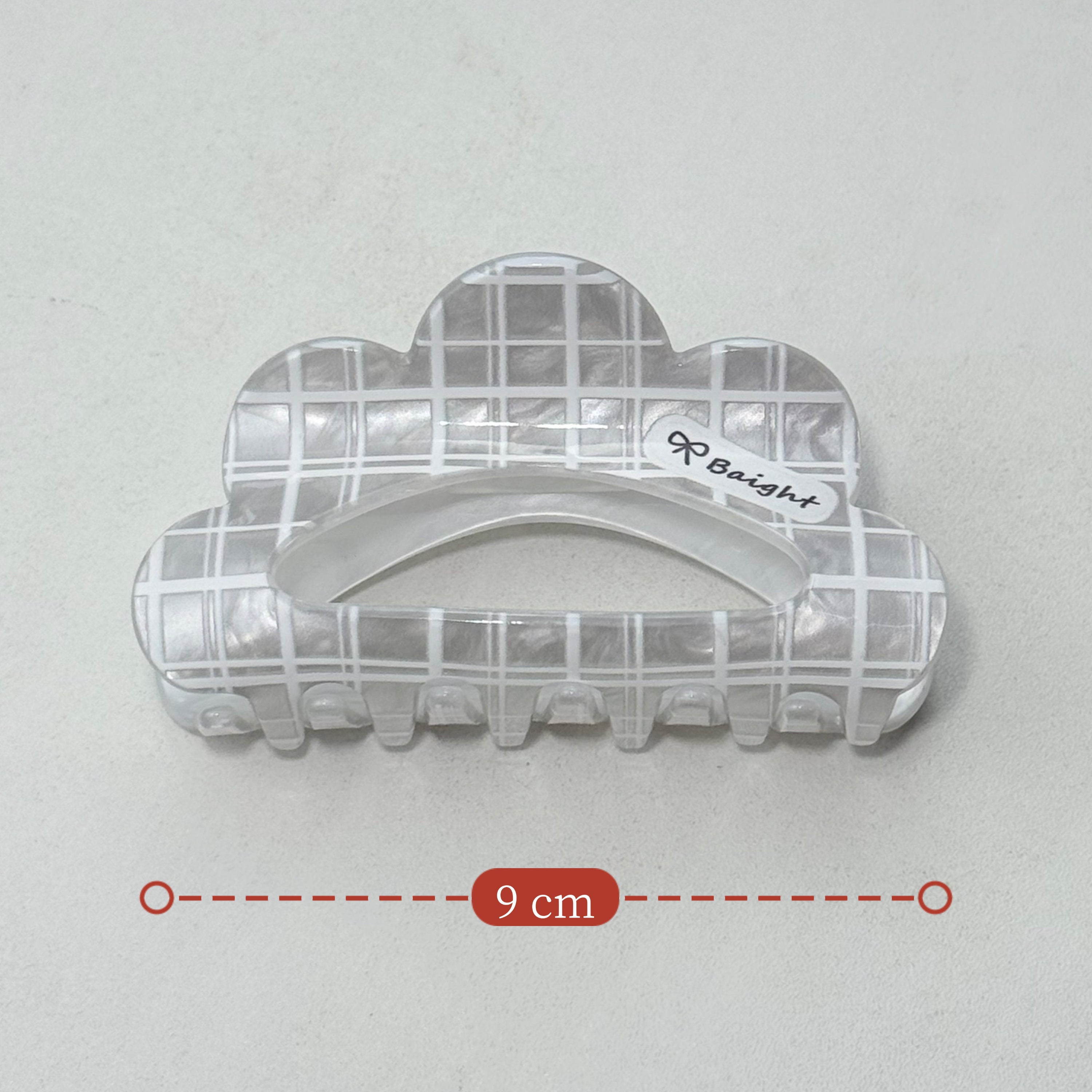 Plaid Cloud Acetate Hair Claw