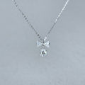 Lumière Bow Moissanite 925 Silver Necklace