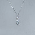 Trio Glow Moissanite 925 Silver Necklace
