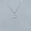 Celeste Halo Moissanite 925 Silver Necklace