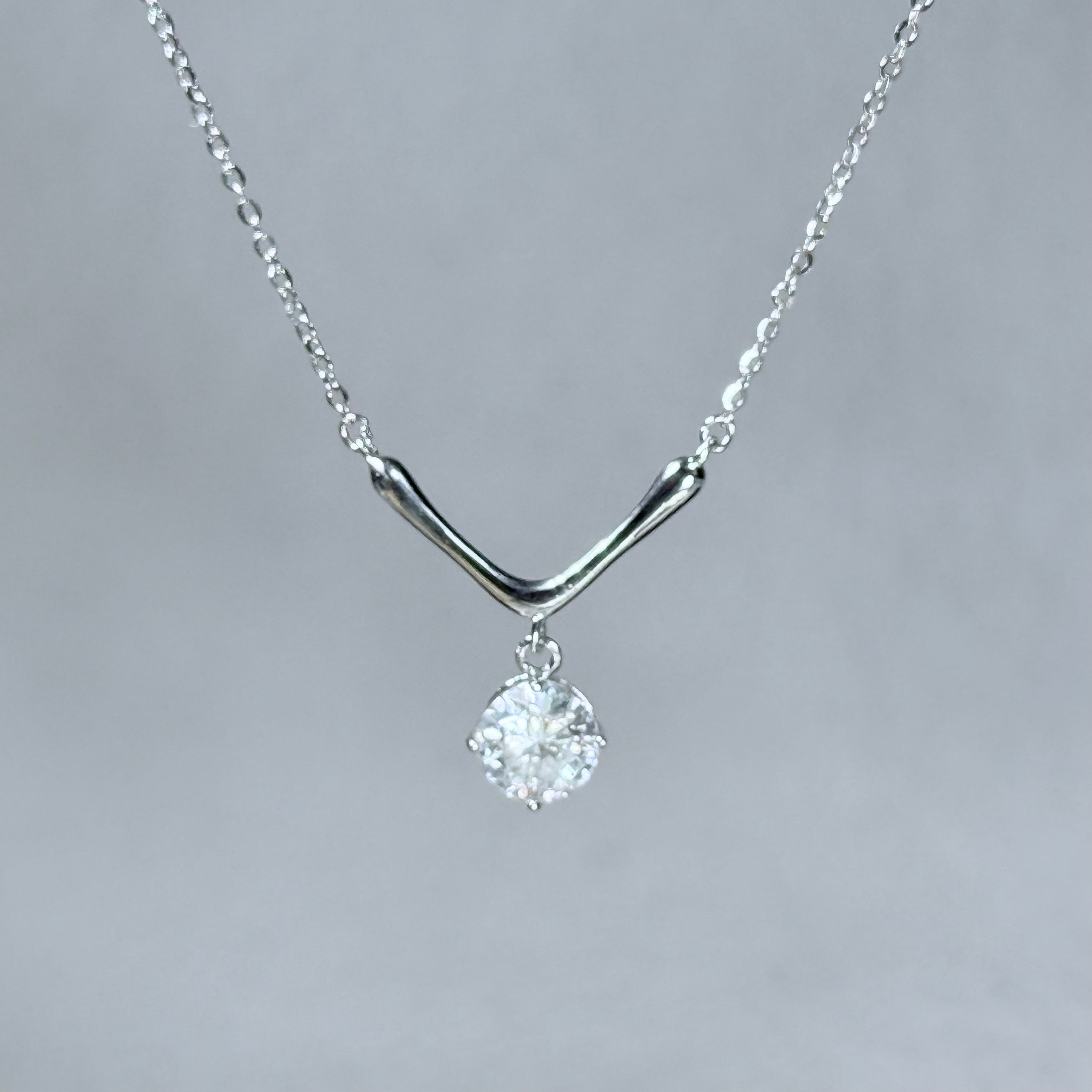 Lumière V Moissanite 925 Silver Necklace