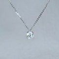 Classic Solitairet Moissanite 925 Silver Necklace