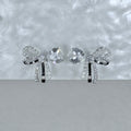 Pearl & Crystal Split Bow Clip-On Earrings