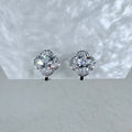 Brilliant Clover Crystal Clip-On Earrings