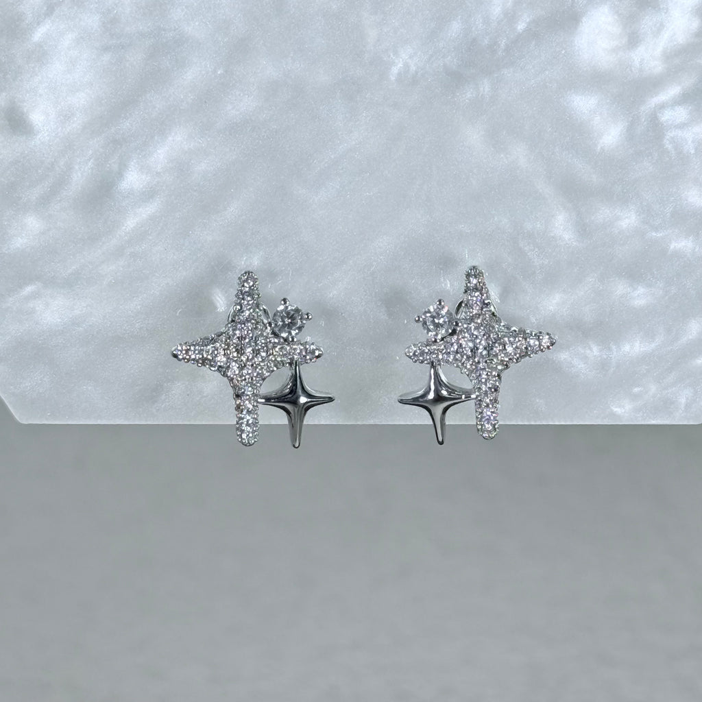 Starlight Pavé Crystal Clip-On Earrings