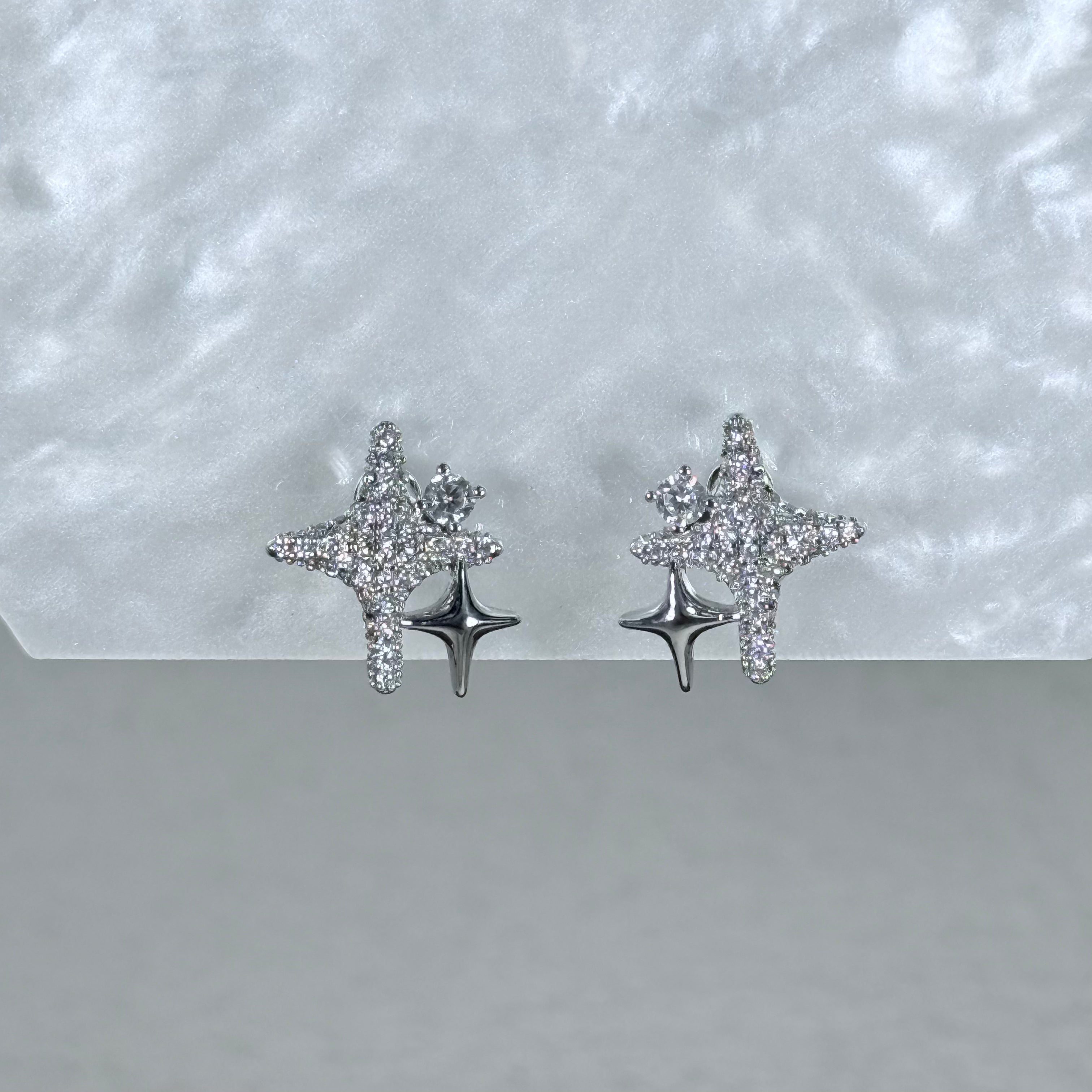 Starlight Pavé Crystal Clip-On Earrings