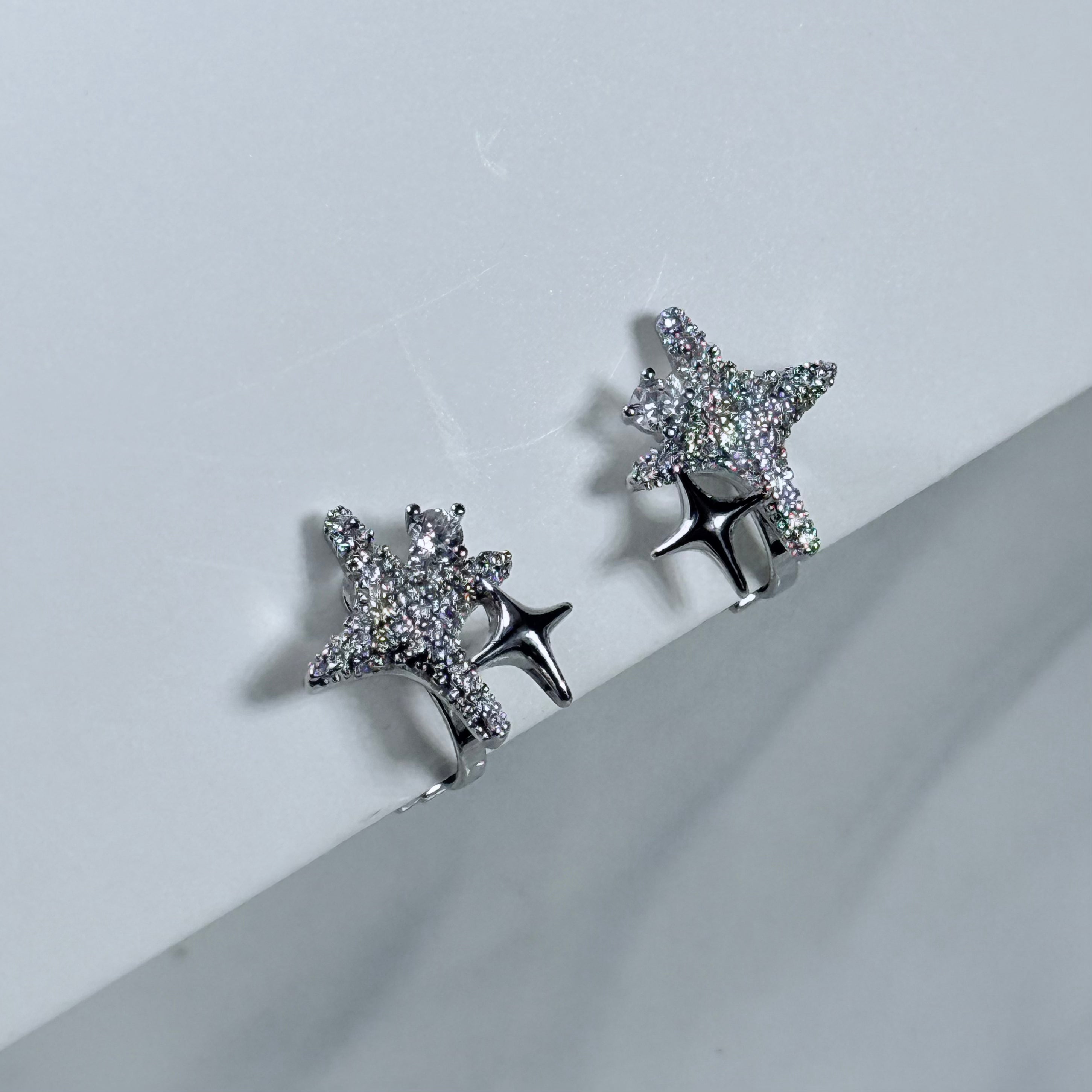 Starlight Pavé Crystal Clip-On Earrings