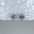 Radiant Square Halo Clip-On Earrings