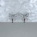 Cat’s Eye Crystal Butterfly Clip-On Earrings