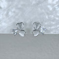 Cat’s Eye Heart Clover Clip-On Earrings