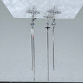 Starlight Crystal Tassel Clip-On Earrings