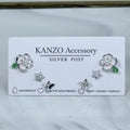 Blooming Butterfly 3-Pair Earring Set