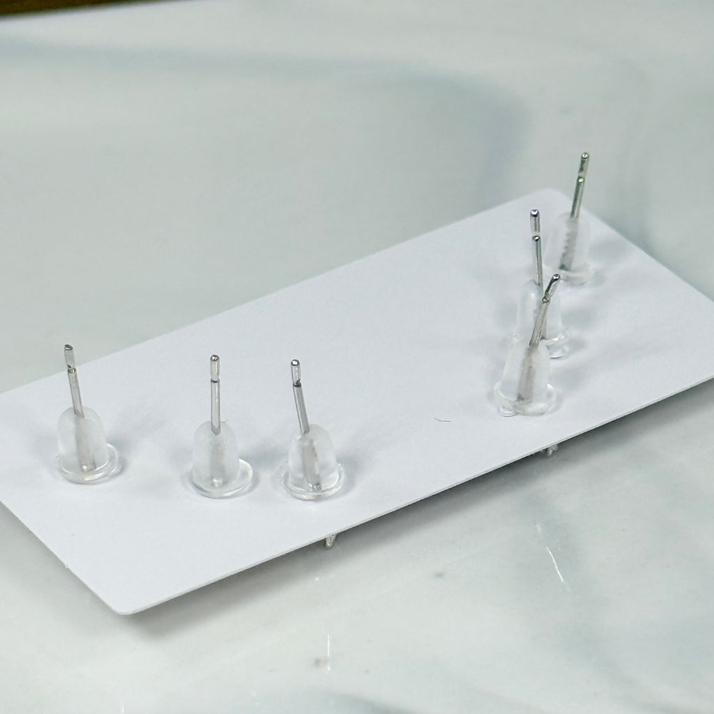 Cat’s Eye Bloom 3-Pair Stud Earring Set