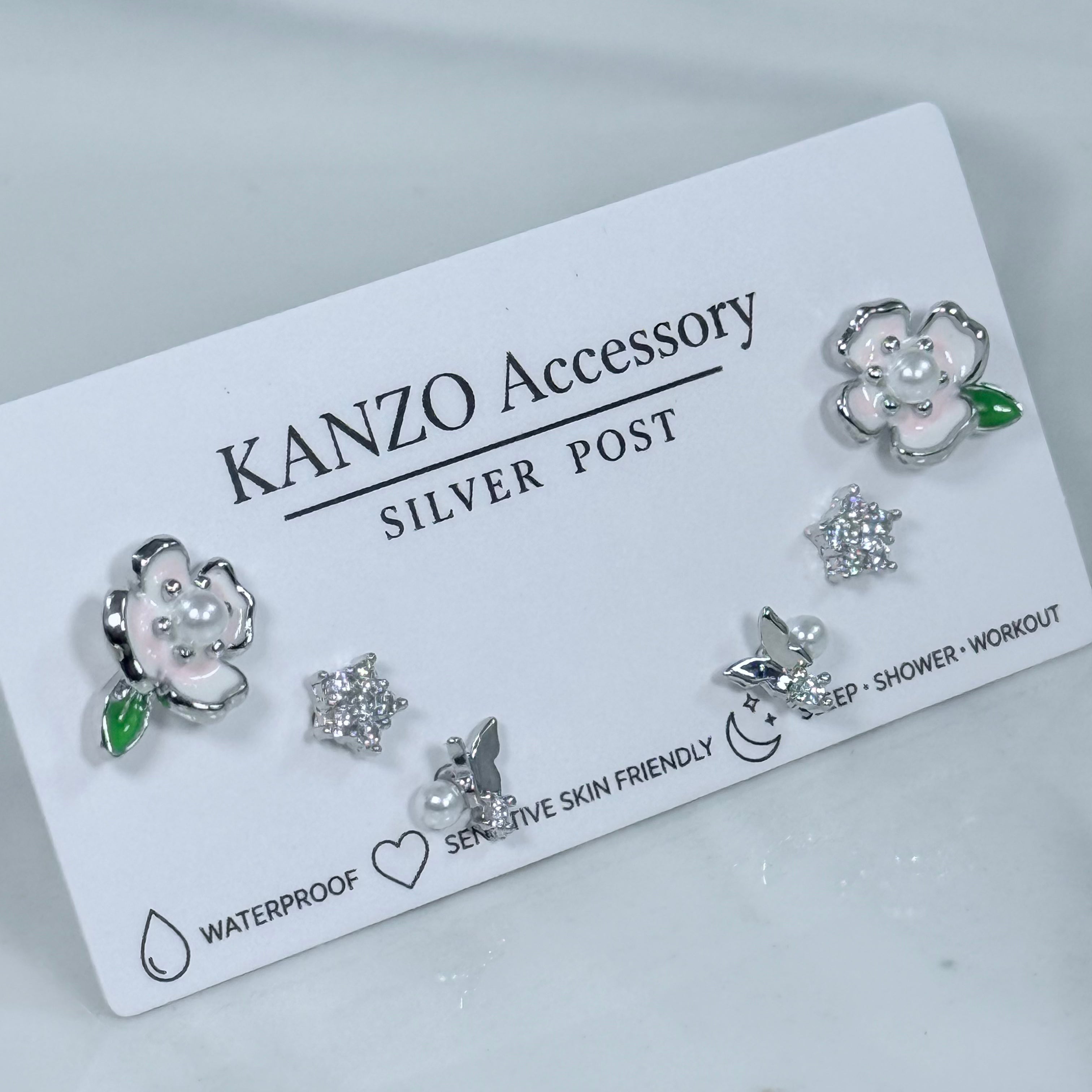 Blooming Butterfly 3-Pair Earring Set
