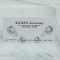 Cat’s Eye Moonlight 3-Pair Stud Earring Set