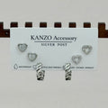 Heart Twist 3-Pair Mixed Earring Set