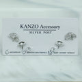 Ginkgo Pearl 3-Pair Stud Earring Set